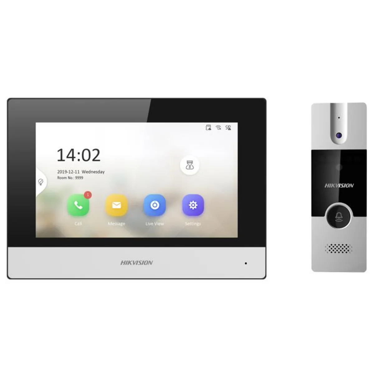 HIKVISION - Kit de Videoportero Hibrido 4 hilos con func App HikConnect