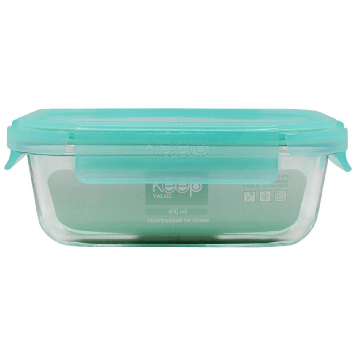 KEEP - Contenedor Hermético Rectangular Vidrio 400 ml