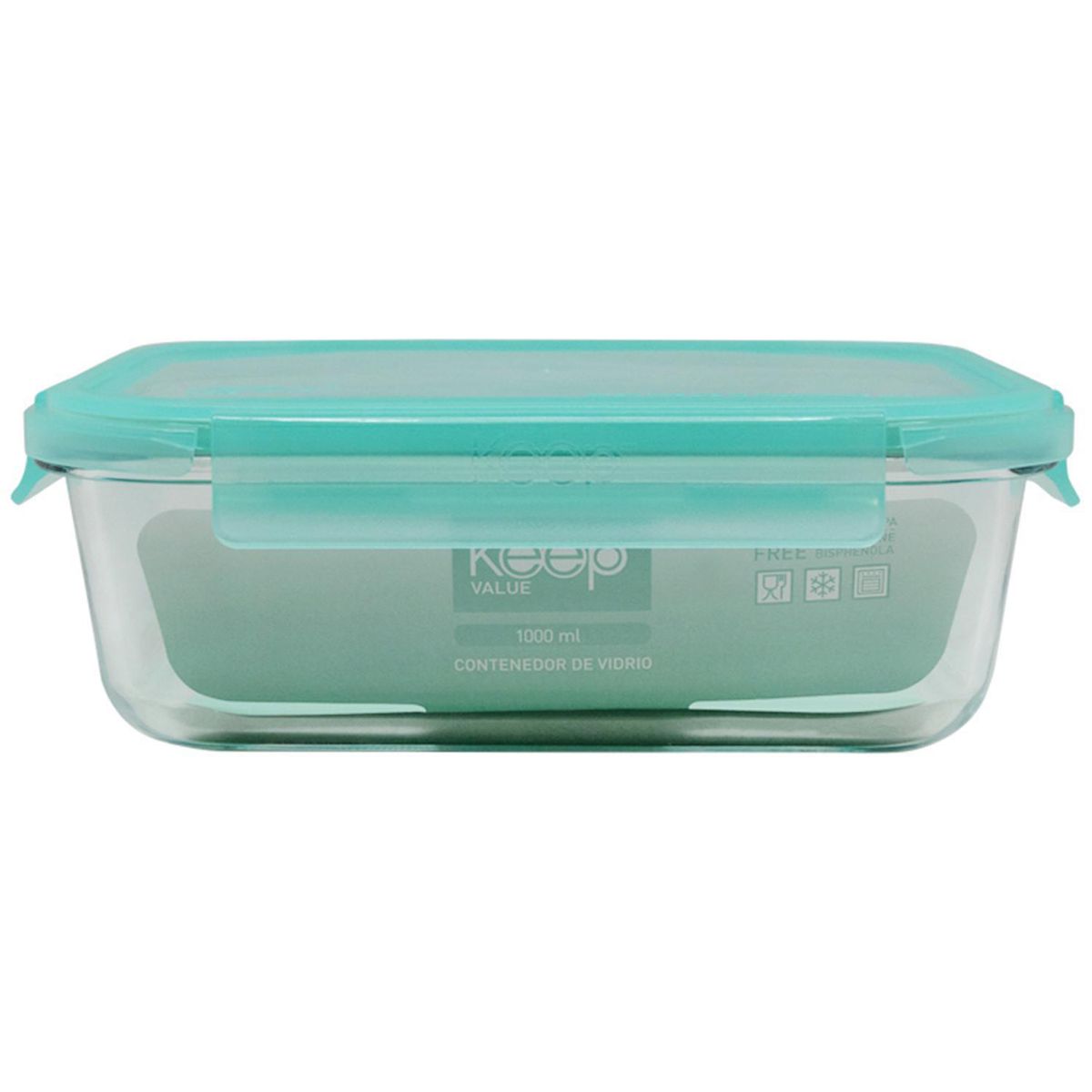 KEEP - Contenedor Hermético Rectangular Vidrio 1000 ml