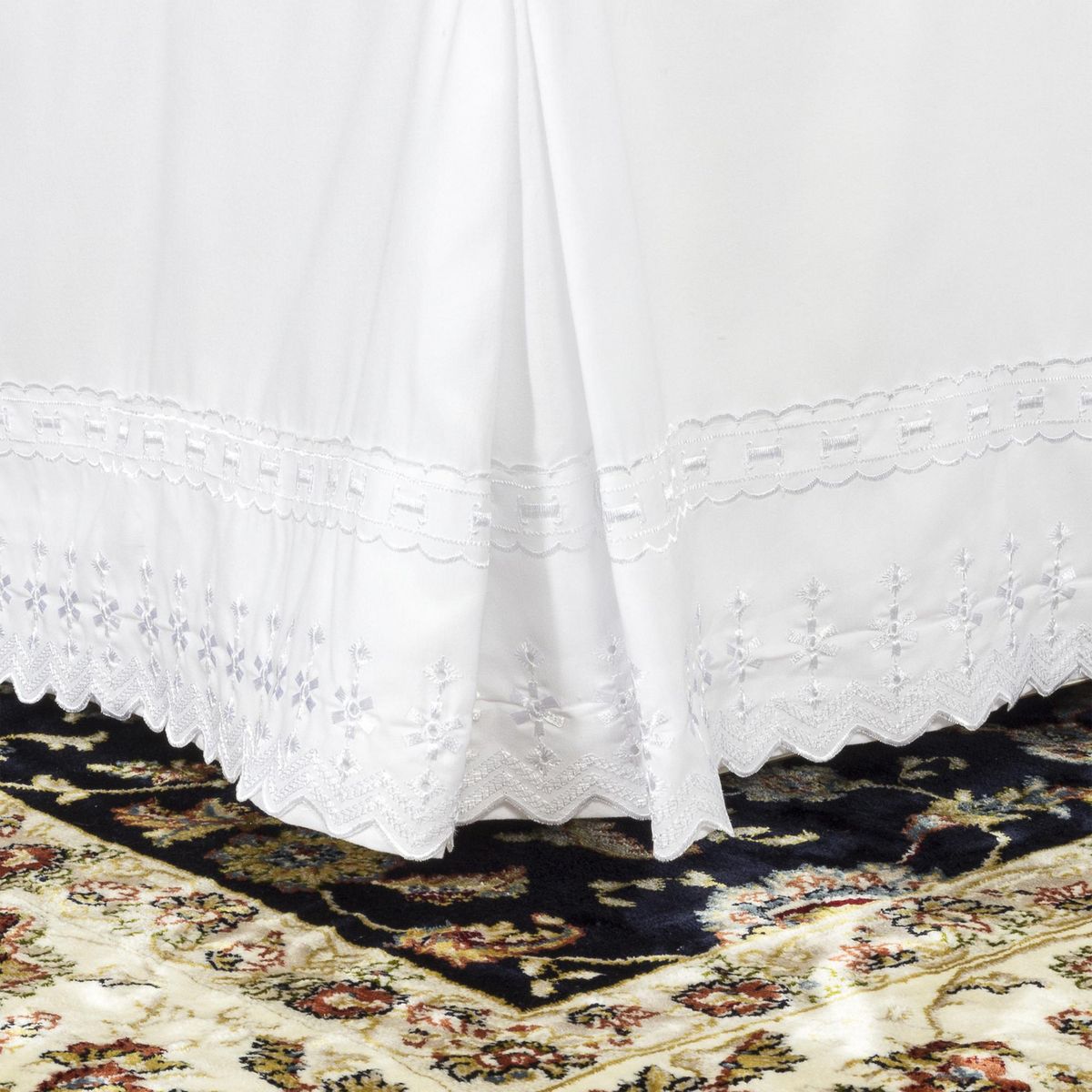 DORAL - Faldón Broderie Blanco