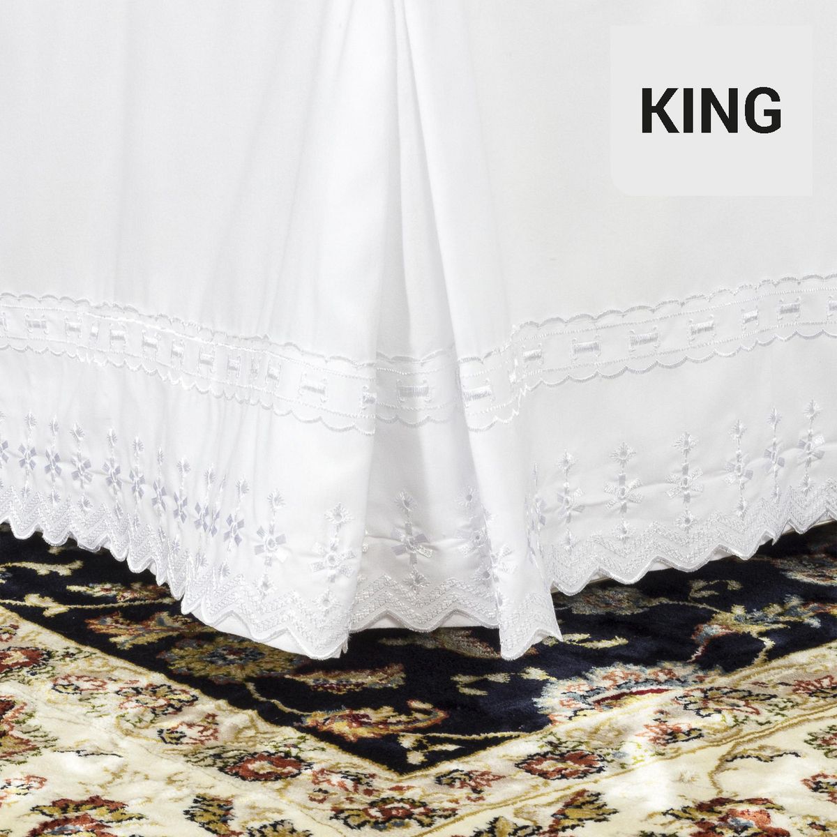 DORAL - Faldón Broderie Blanco