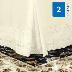 DORAL - Faldón Broderie 2.0 Plazas Crudo