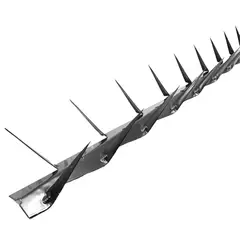 HOGA - Pack 5 Puntas Reja Tiburón Mediana Galvanizada 10 cm 1 m
