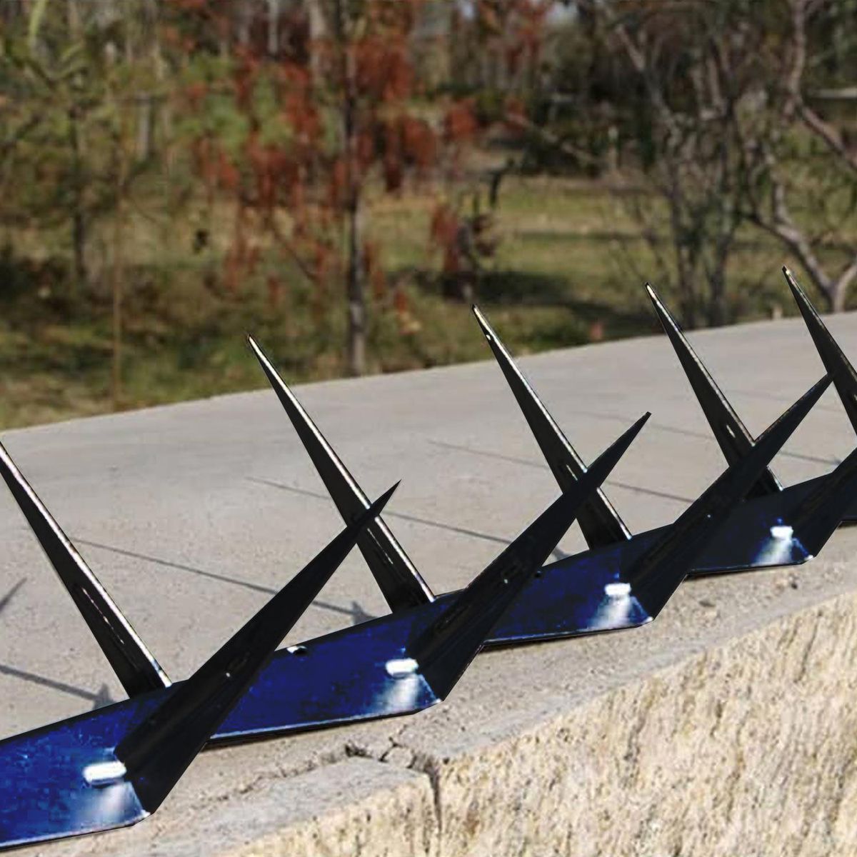 HOGA - Pack De 5 Puntas Anti Escalada Para Reja Tiburón Mediana 1 Metro