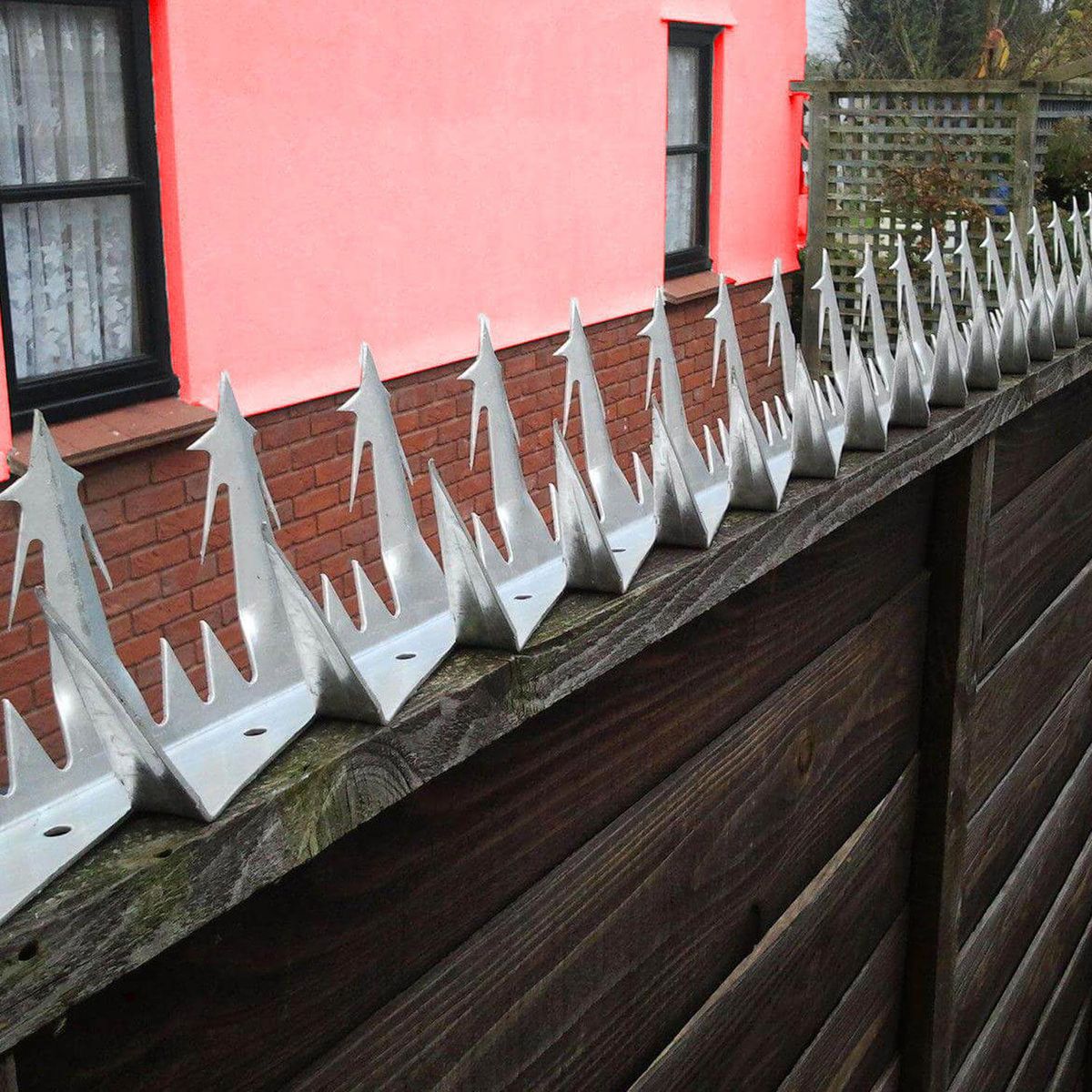 HOGA - Pack 5 Puntas Reja Anti Escalada Tiburón Estrella Galvanizada 1. 25 M