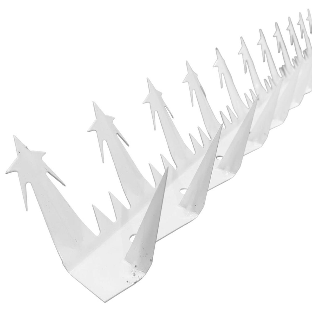 HOGA - Pack 10 Puntas Reja Tiburón Estrella Blanca 10 Cm 1,25 M