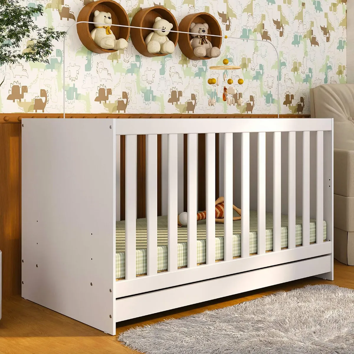 KIDSCOOL - Cuna New Blanco 80.5x66x133 cm
