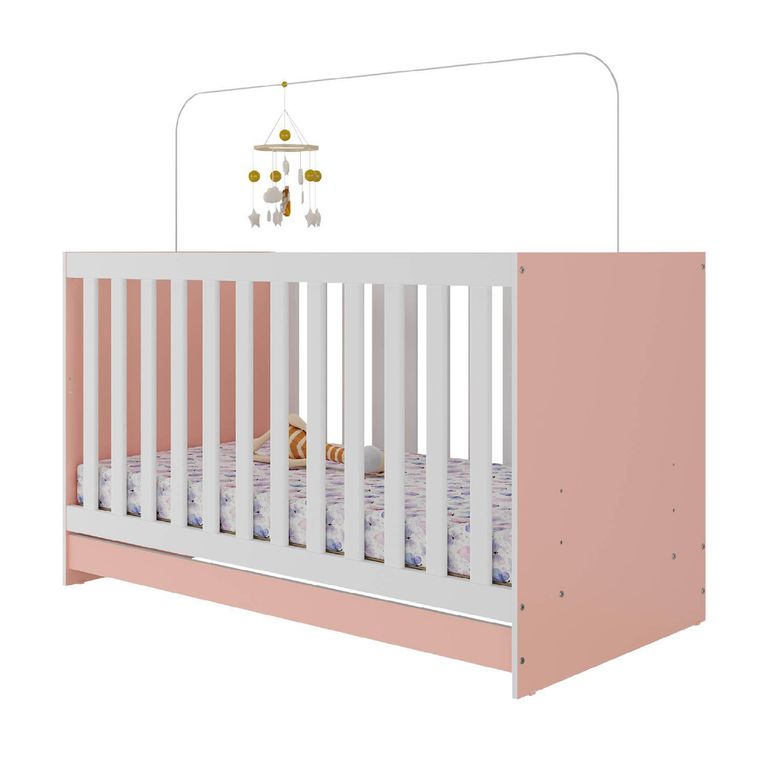 Cuna New Rosado 80.5x66x133 cm