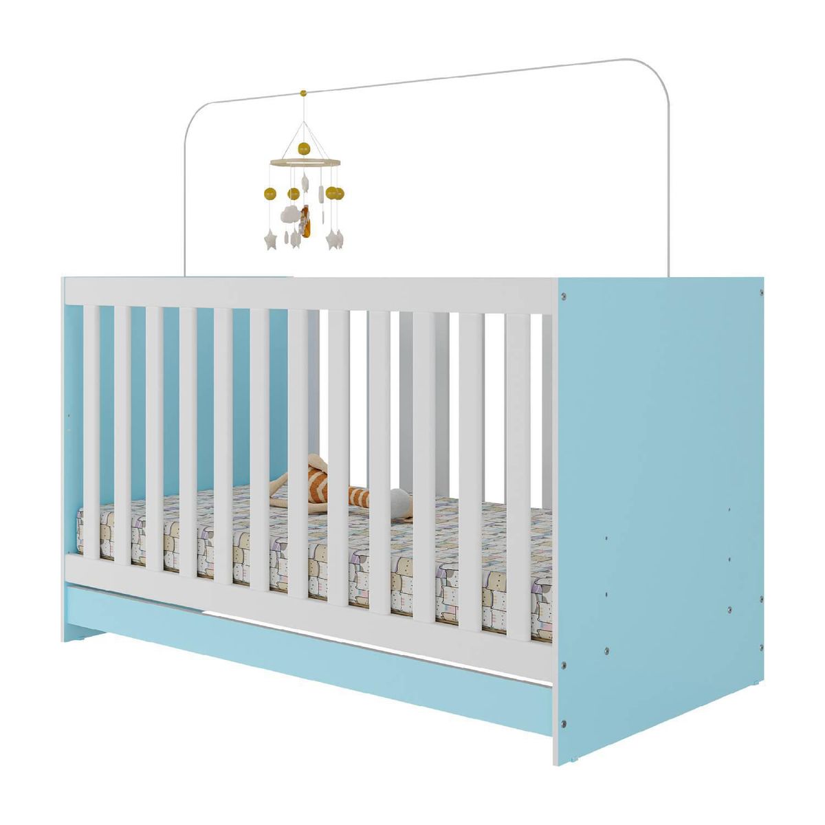 KIDSCOOL - Cuna New Celeste 80.5x66x133 cm