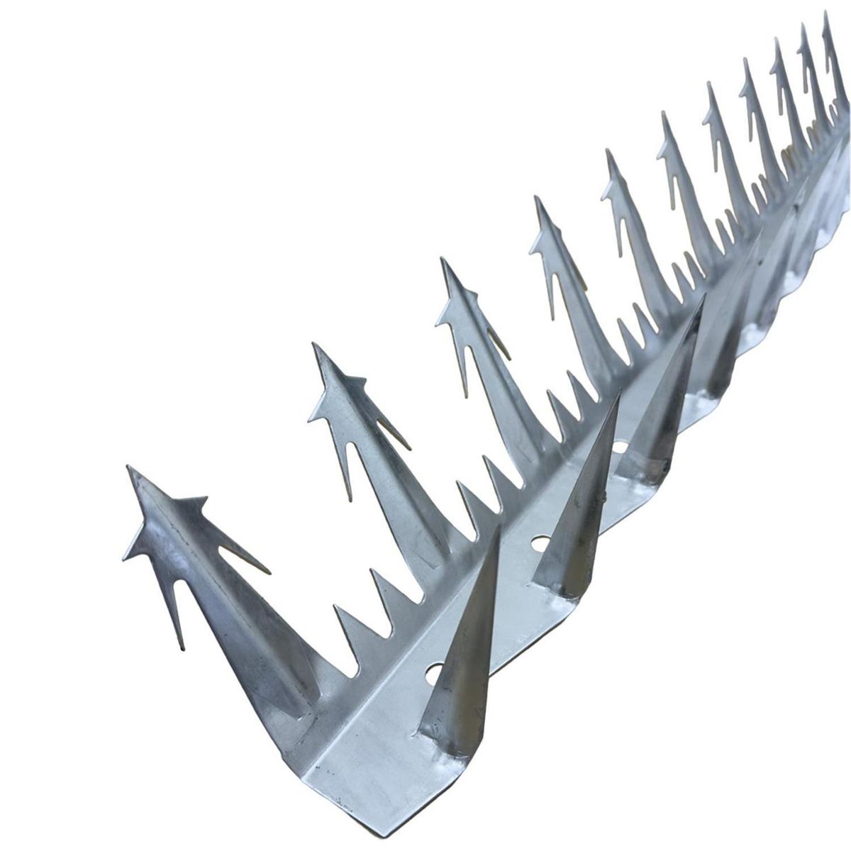 HOGA - Pack 10 Puntas Reja Tiburón Estrella Galvanizada 10 cm 1,25 m