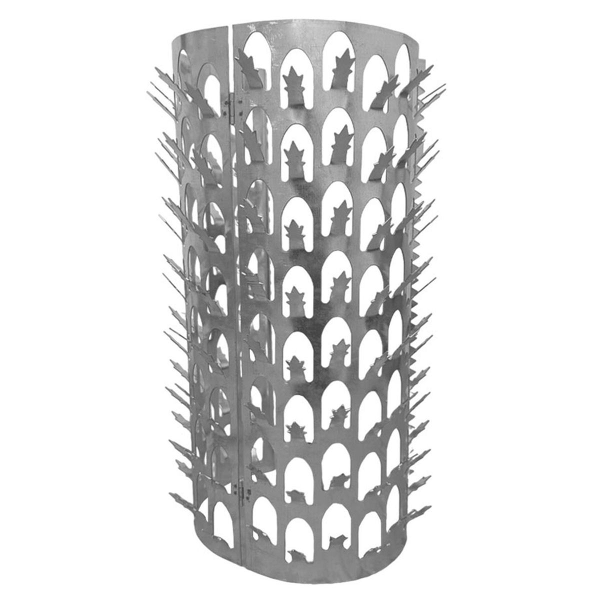 HOGA - Coraza con Puntas Dientes Tiburón Antiescalada Tubería Diámetro 160 mm