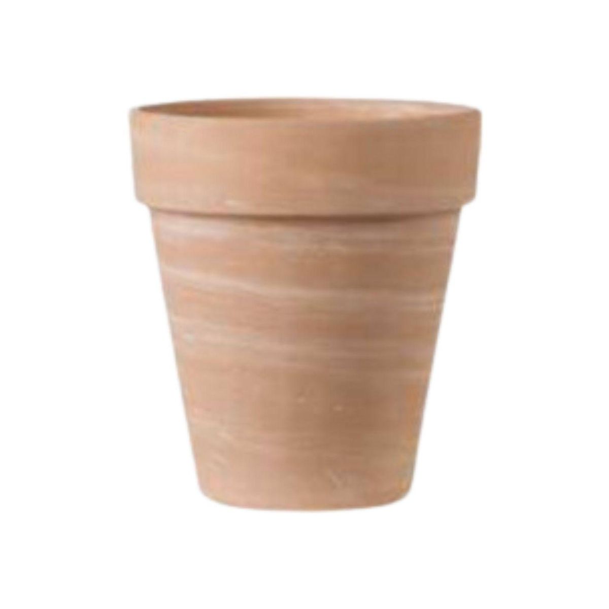 DEROMA - Macetero Alto Duo de Arcilla 30.6x33.5 cm Terracota con matices blanco