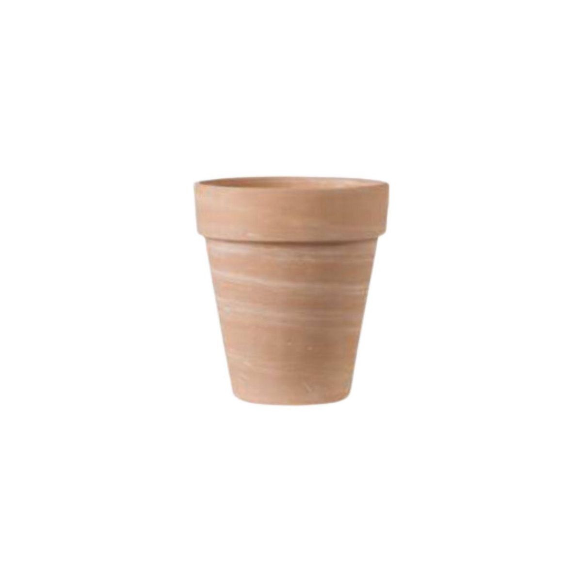 DEROMA - Macetero Alta de Arcilla 22.4x24.5 cm Terracota con matices blanco