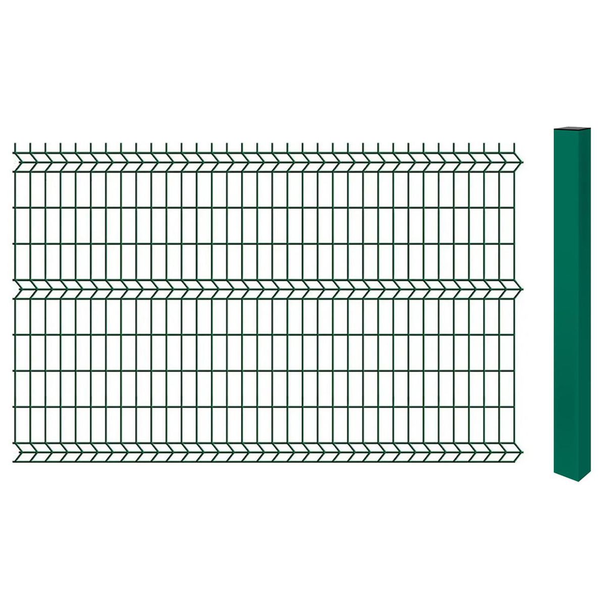 HOGA - Pack Reja + Poste Acero Galvanizado 2.5x1.83 metros Verde