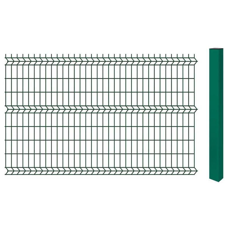 HOGA - Pack Reja + Poste Acero Galvanizado 2.5x1.83 metros Verde
