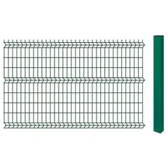 HOGA - Pack Reja + Poste Acero Galvanizado 2.5x1.83 metros Verde