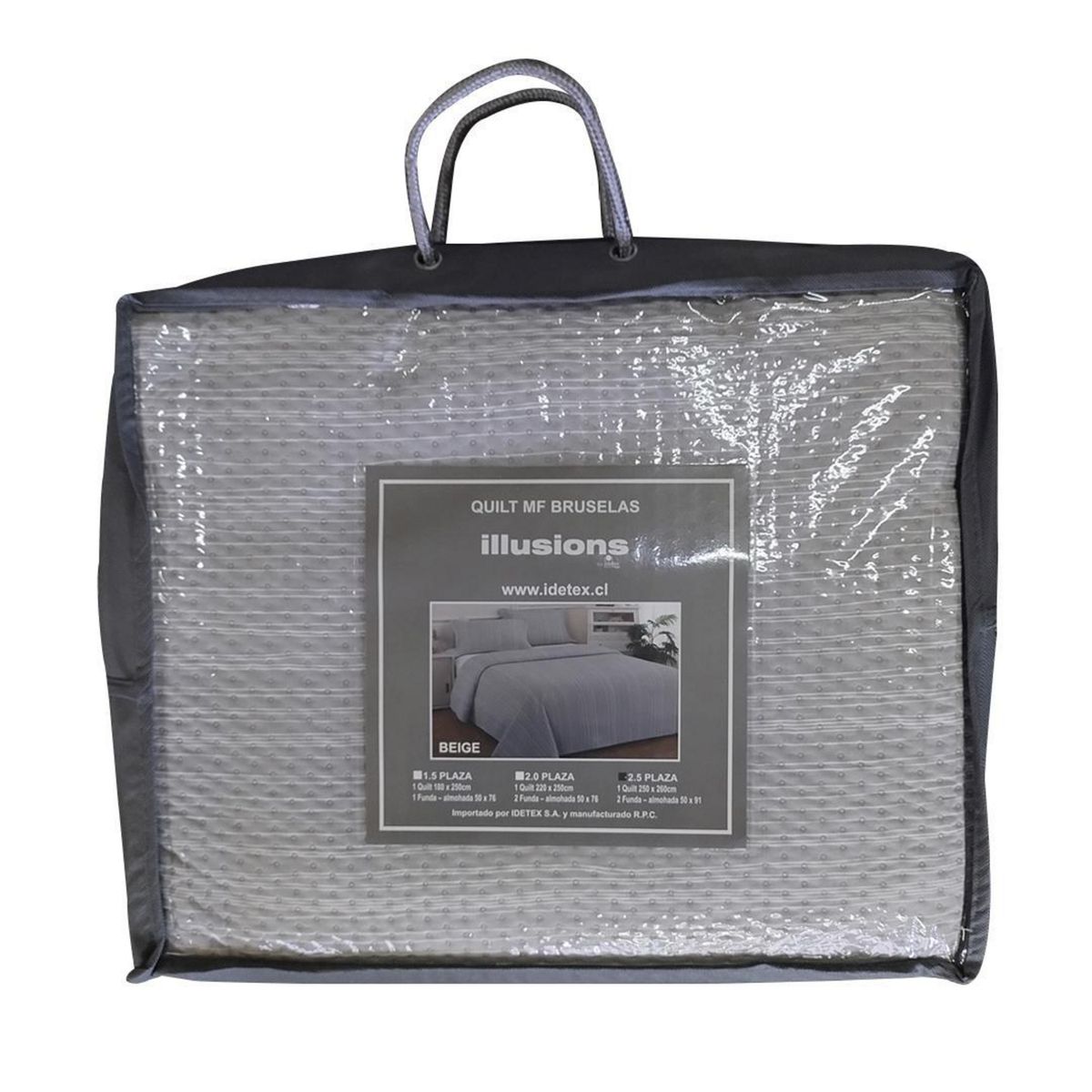 ILLUSIONS - Quilt 1.5 plazas Bruselas Beige 
