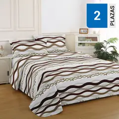 ILLUSIONS - Quilt Bruselas Café 2 plazas
