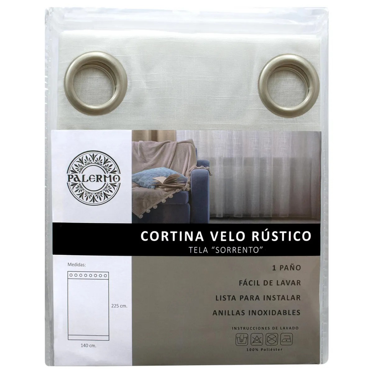 PALERMO - Cortina De velo 180x180 cm Marfil