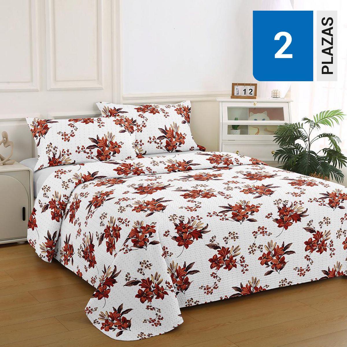 ILLUSIONS - Quilt 2 plazas Bruselas Marron 