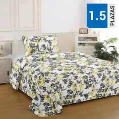 ILLUSIONS - Quilt 1.5 plazas Bruselas Amarillo