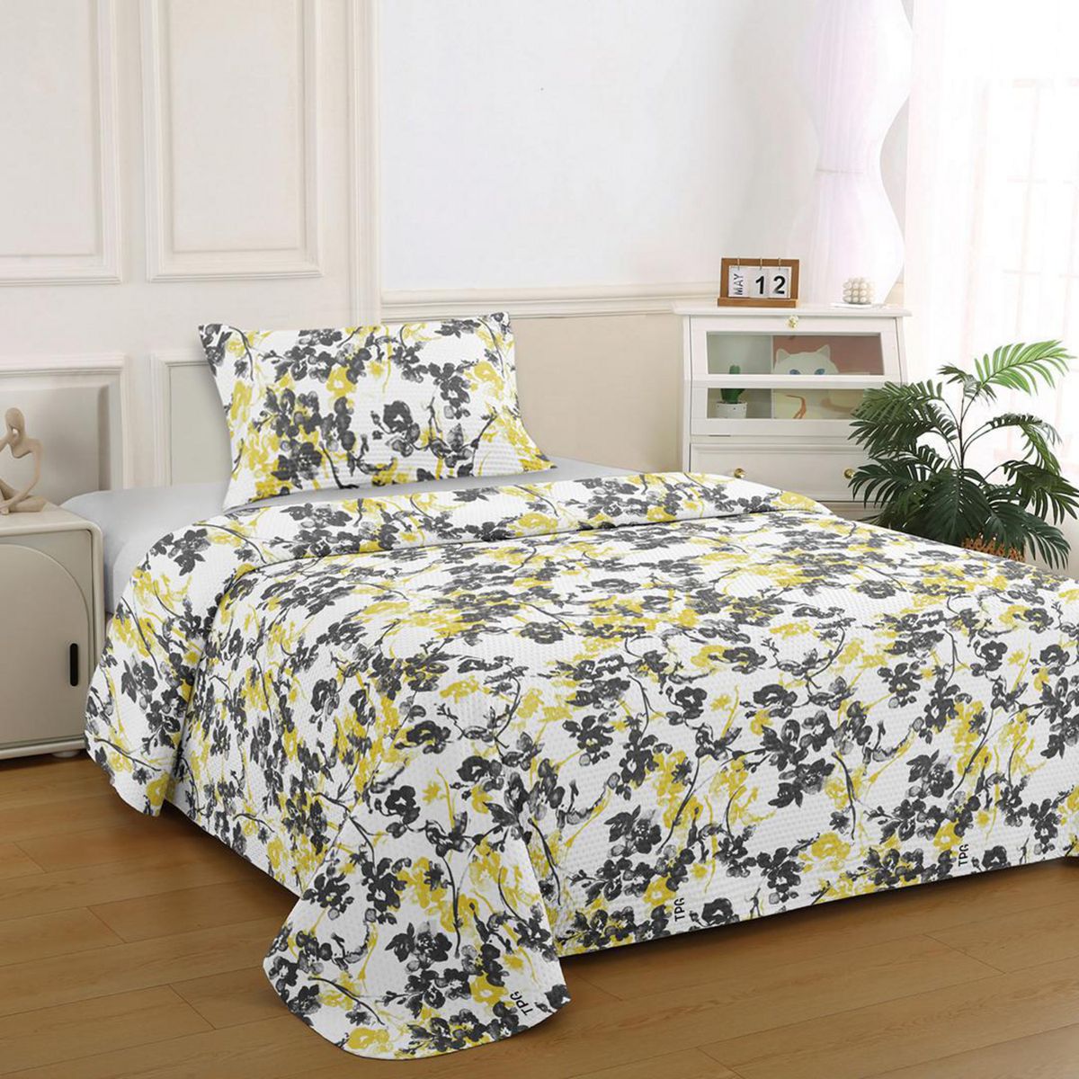 ILLUSIONS - Quilt 1.5 plazas Bruselas Amarillo 