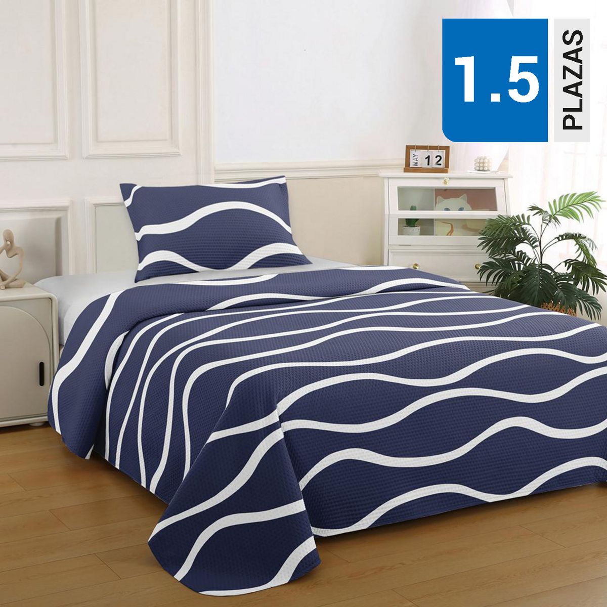 ILLUSIONS - Quilt 1.5 plazas Bruselas Marengo 