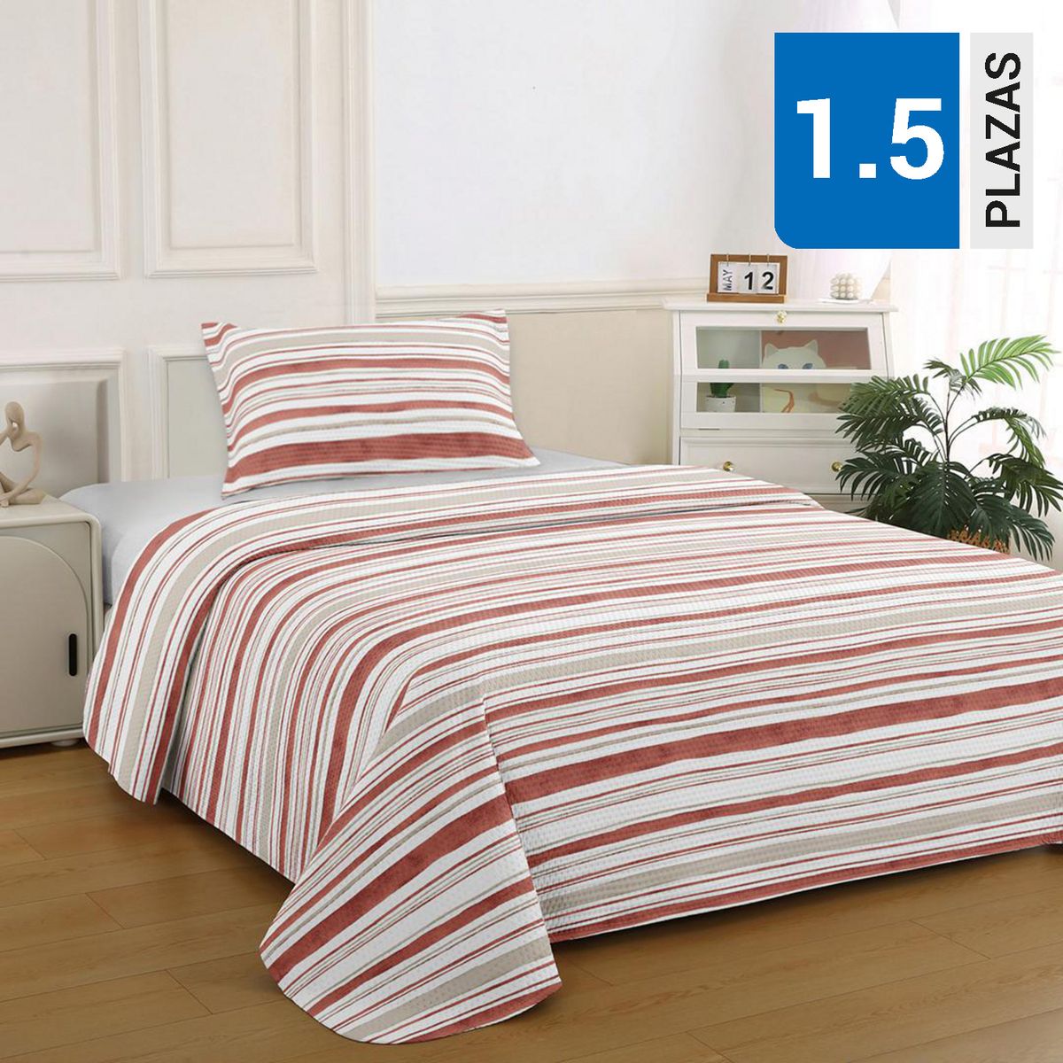 ILLUSIONS - Quilt 1.5 plazas Bruselas Canela 