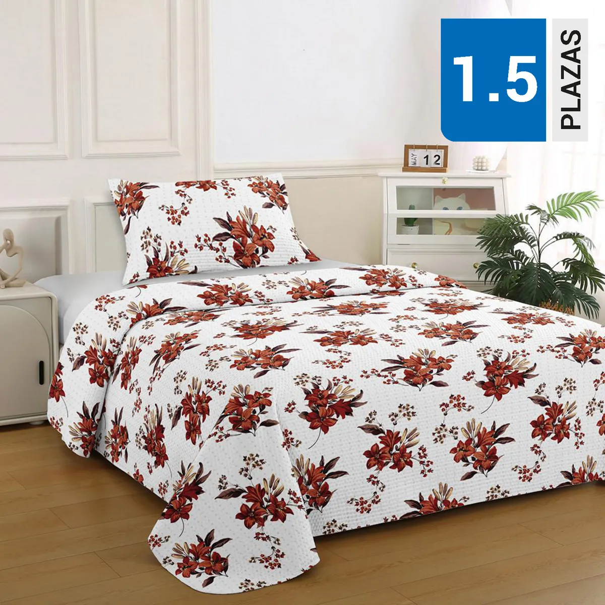 ILLUSIONS - Quilt 1.5 plazas Bruselas Marron 