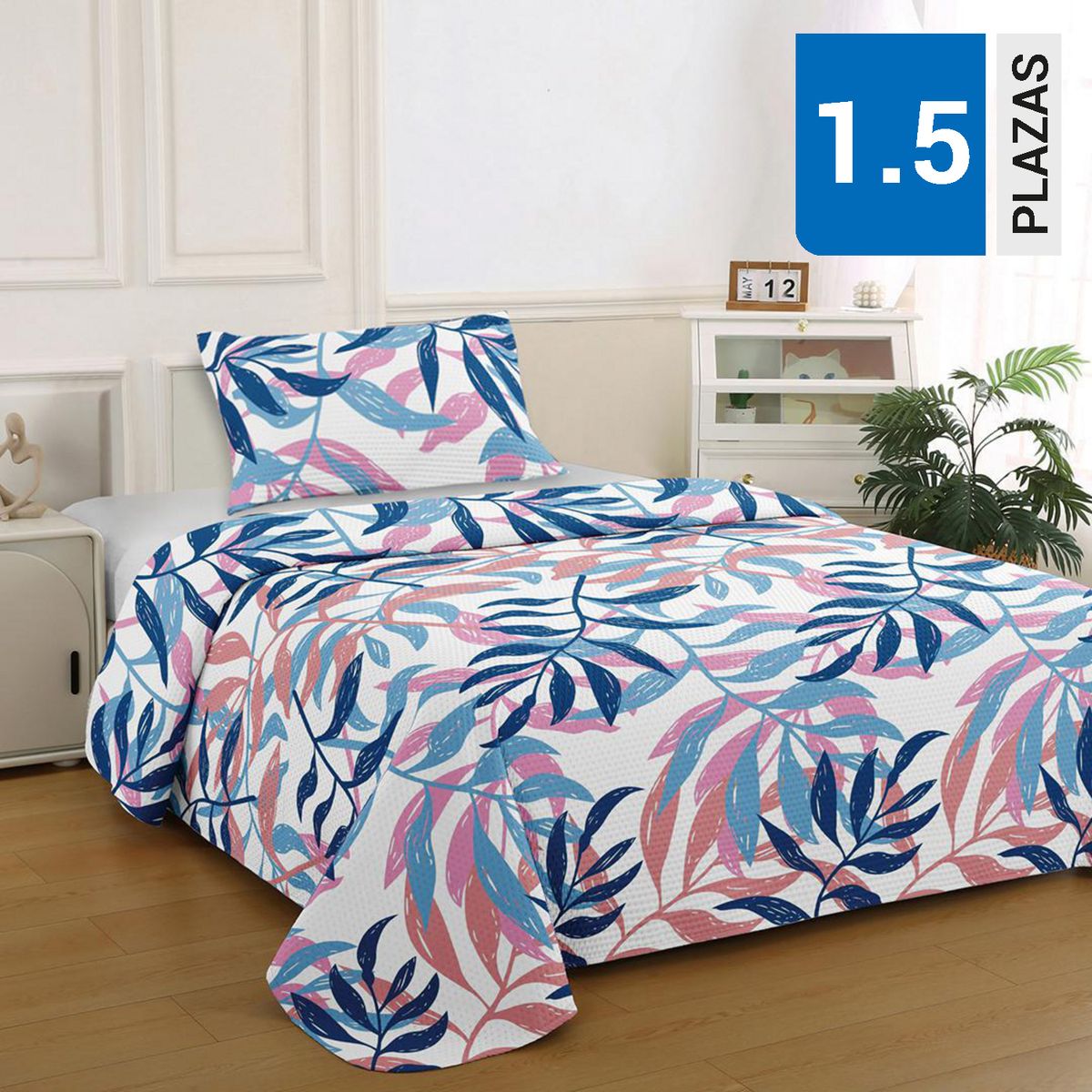 ILLUSIONS - Quilt 1.5 plazas Bruselas Multiciolr 