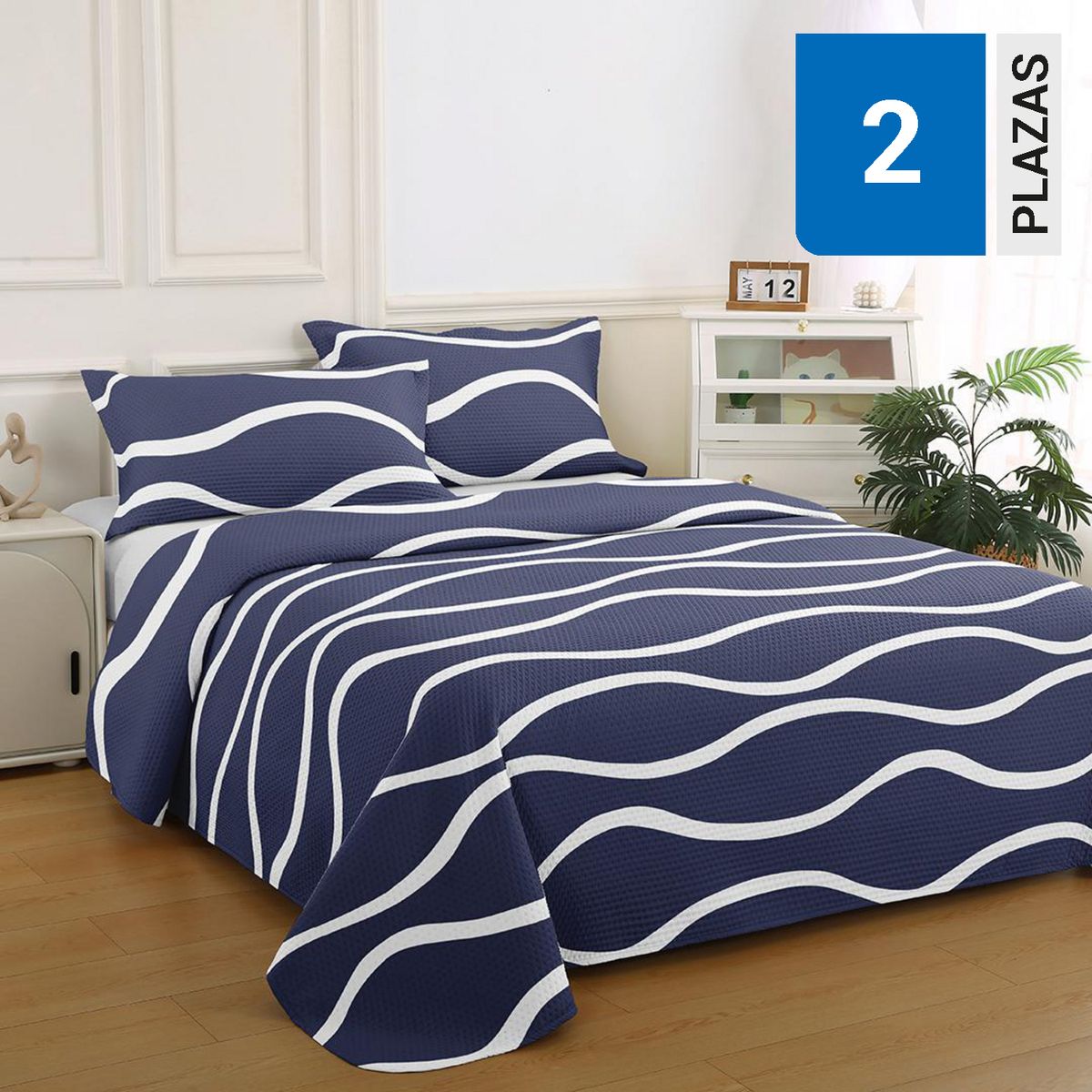 ILLUSIONS - Quilt 2 plazas Bruselas Marengo 