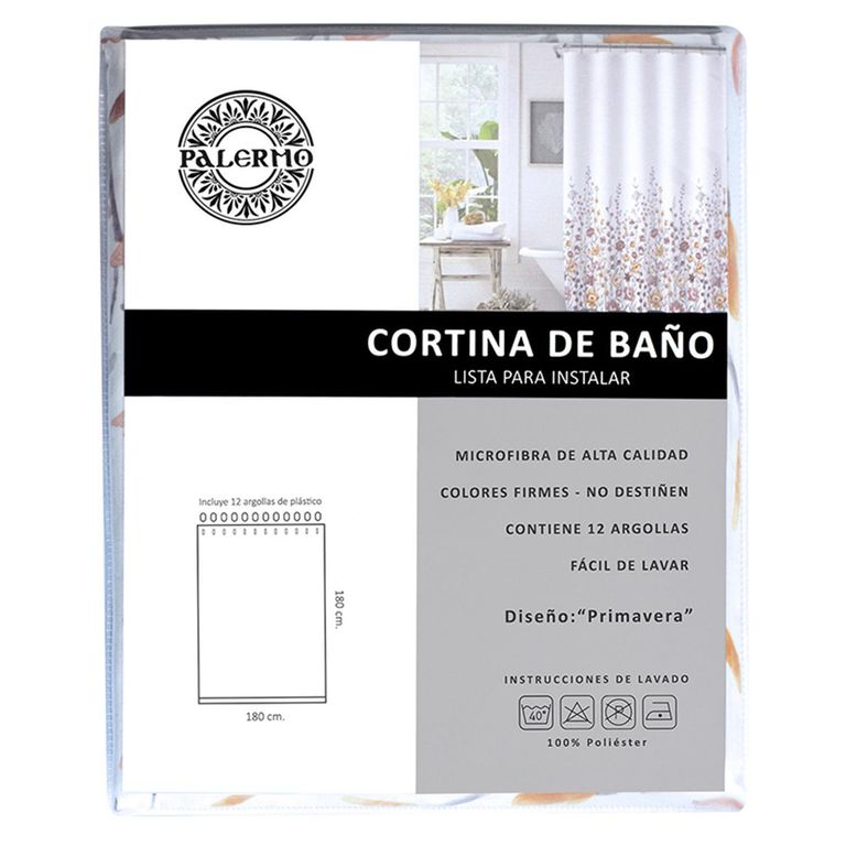Cortina De baño 180x180 cm Beige