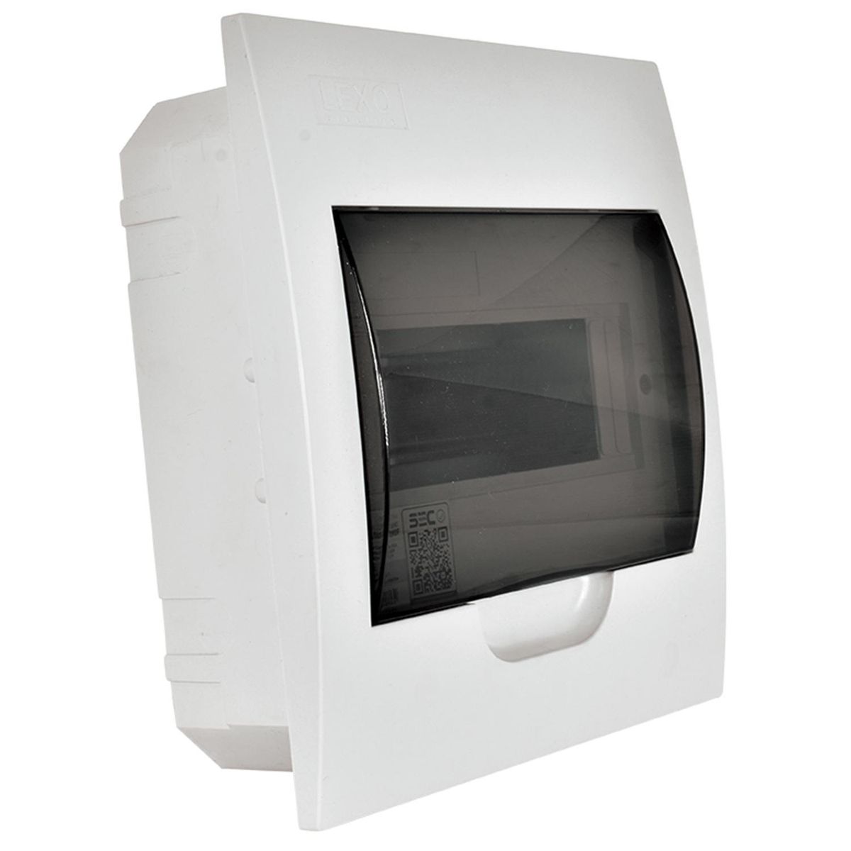 LEXO - Tablero embutido 8 módulos tapa humo transparente IP41