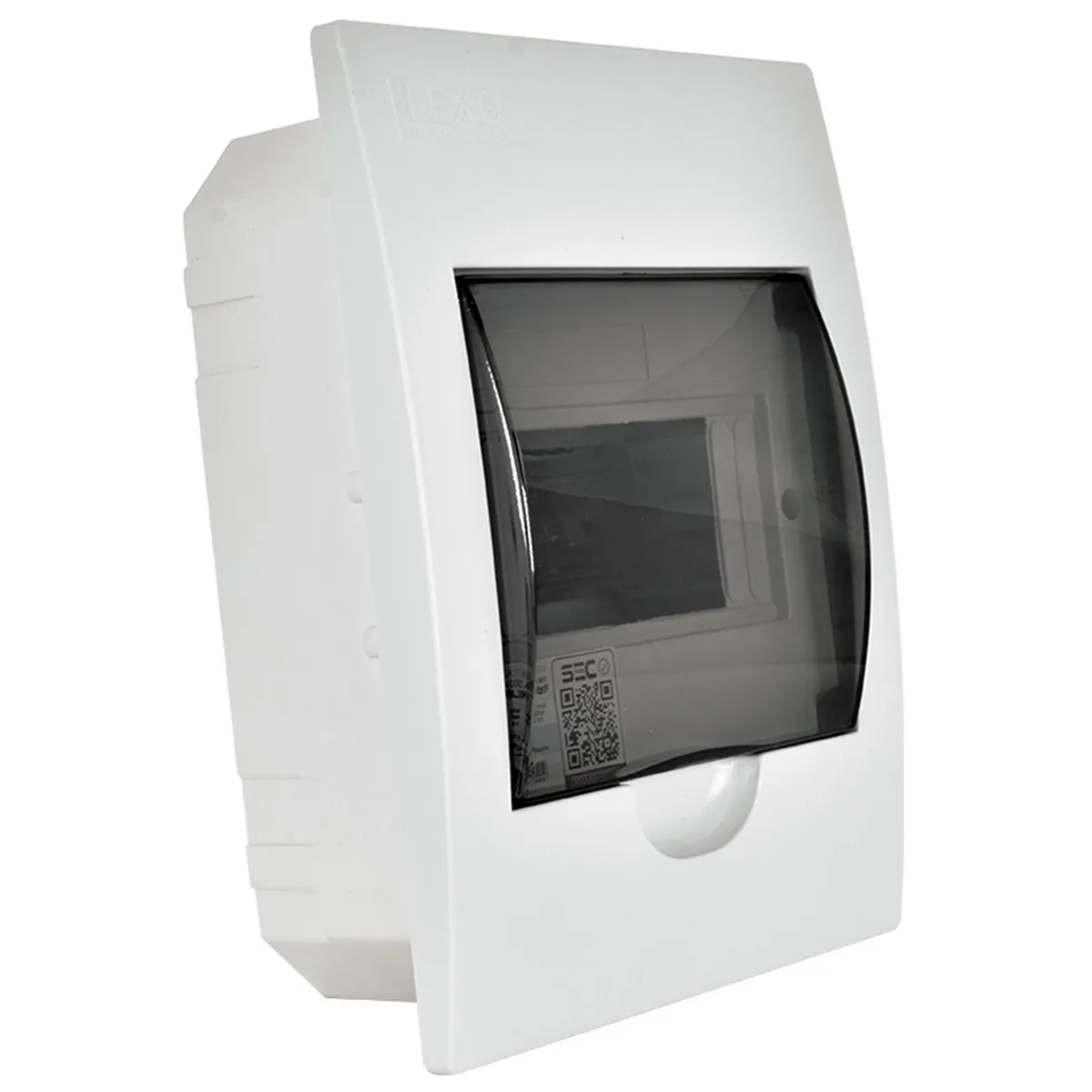 LEXO - Tablero embutido 6 módulos tapa humo transparente IP41