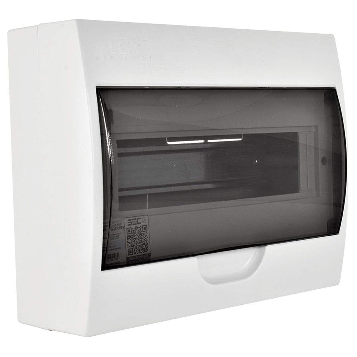 LEXO - Tablero sobrepuesto 12 módulos tapa humo transparente IP41