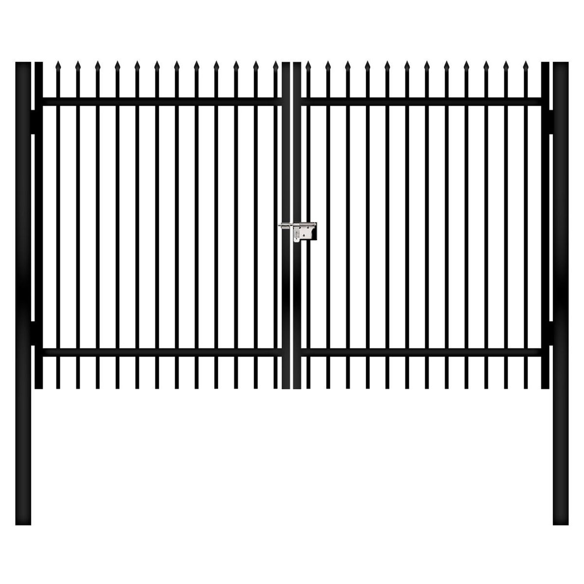 HOGA - Pack Reja Portón Vehicular Metálico 2 Hojas 2,50x1.80m con 2 Postes