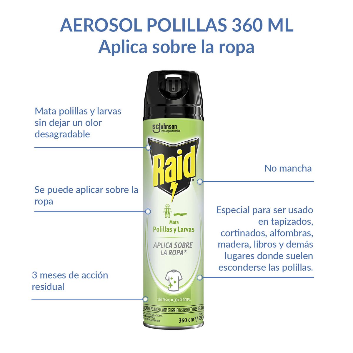 RAID - Aerosol polillas 360 ml