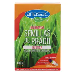 ANASAC - Semilla de Pasto Mezcla Rústica Peletizada 500 gr Caja