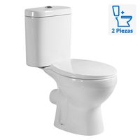 Wc Two piece a Muro 30,5 cm 7.2 Litros Alpha Blanco