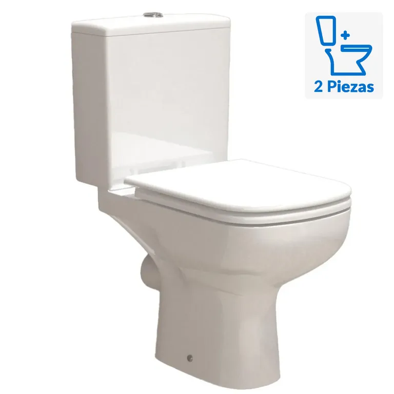 Wc Two piece a Muro 30,5 cm 6 Litros Egeo Blanco