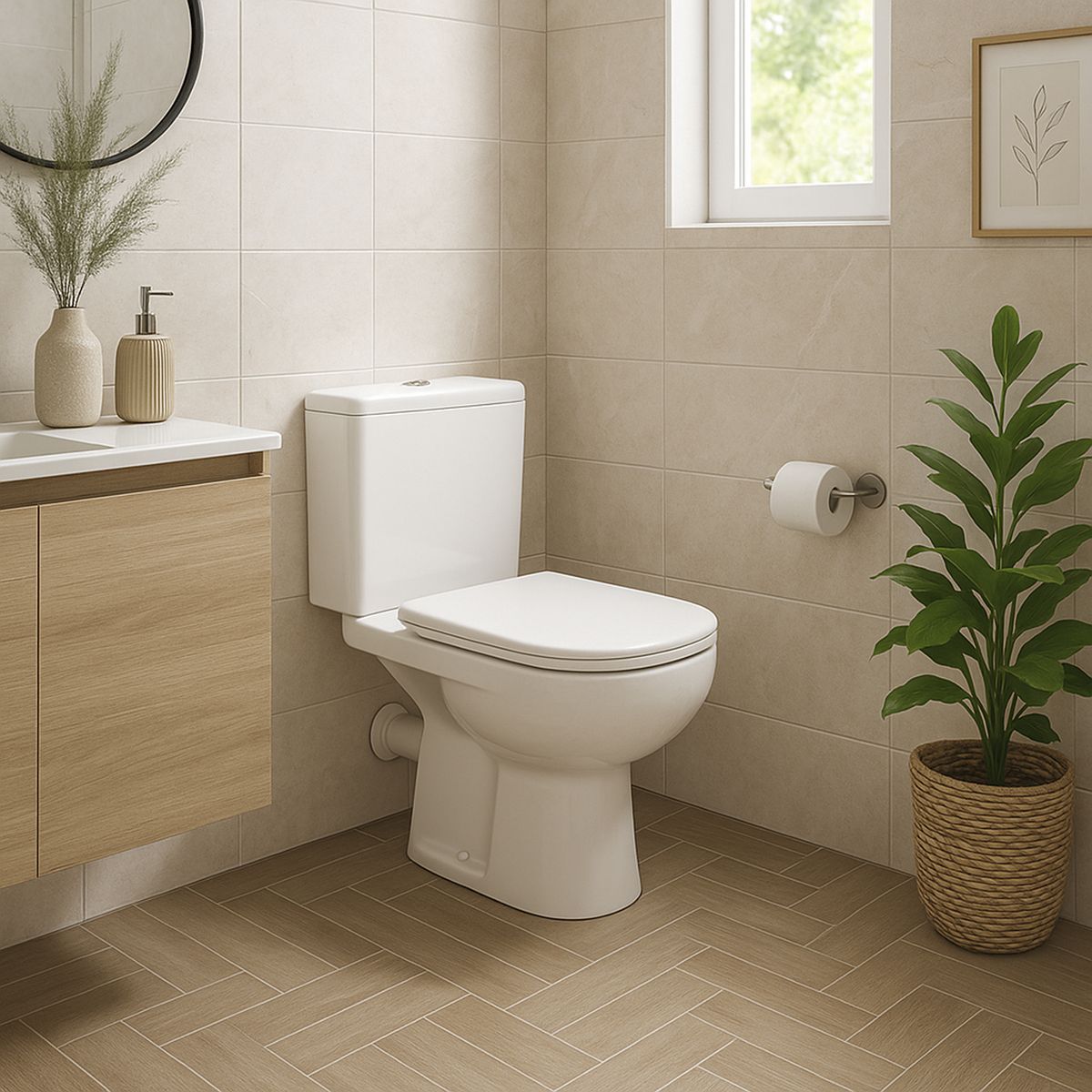 KLIPEN - Wc Two piece a Muro 30,5 cm 6 Litros Egeo Blanco