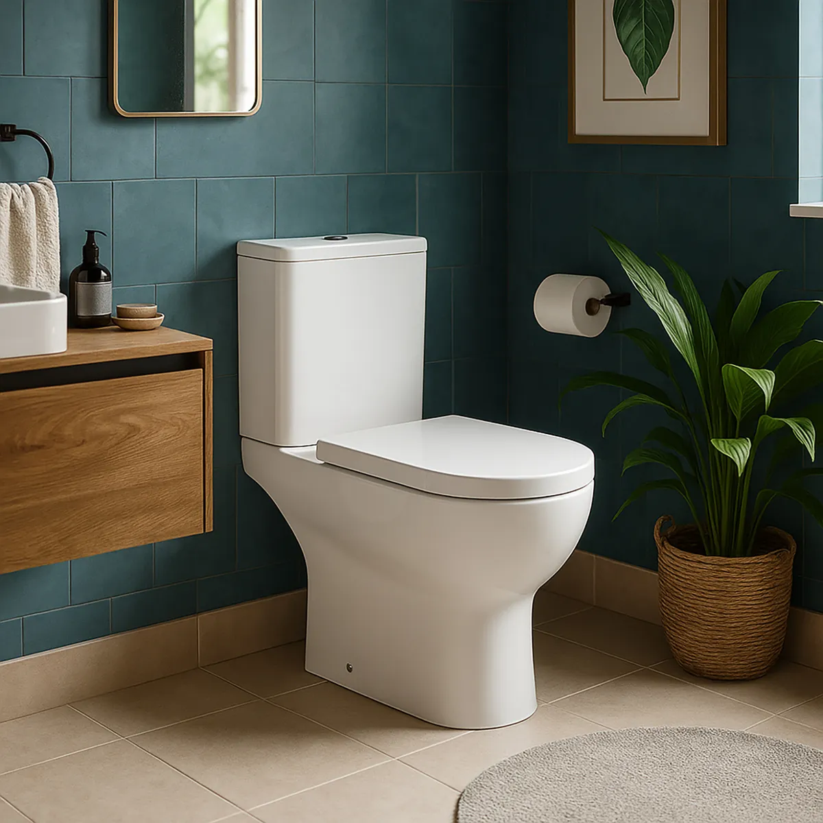 KLIPEN - Wc Two piece a Piso 20,5 cm 6.3 Litros Atenas Ada Blanco