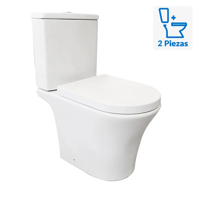 Wc Two piece a Piso 20,5 cm 9 Litros Zeus Blanco
