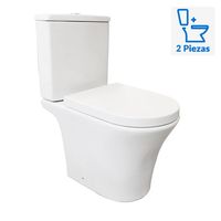 Wc Two piece a Piso 20,5 cm 9 Litros Zeus Blanco