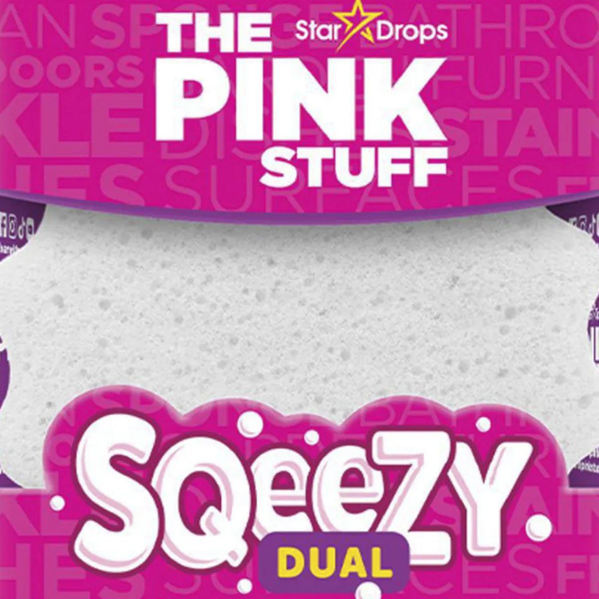 THE PINK STUFF - Esponja Dual The Pink Stuff Sqeezy Limpieza Multiuso Cocina Baño