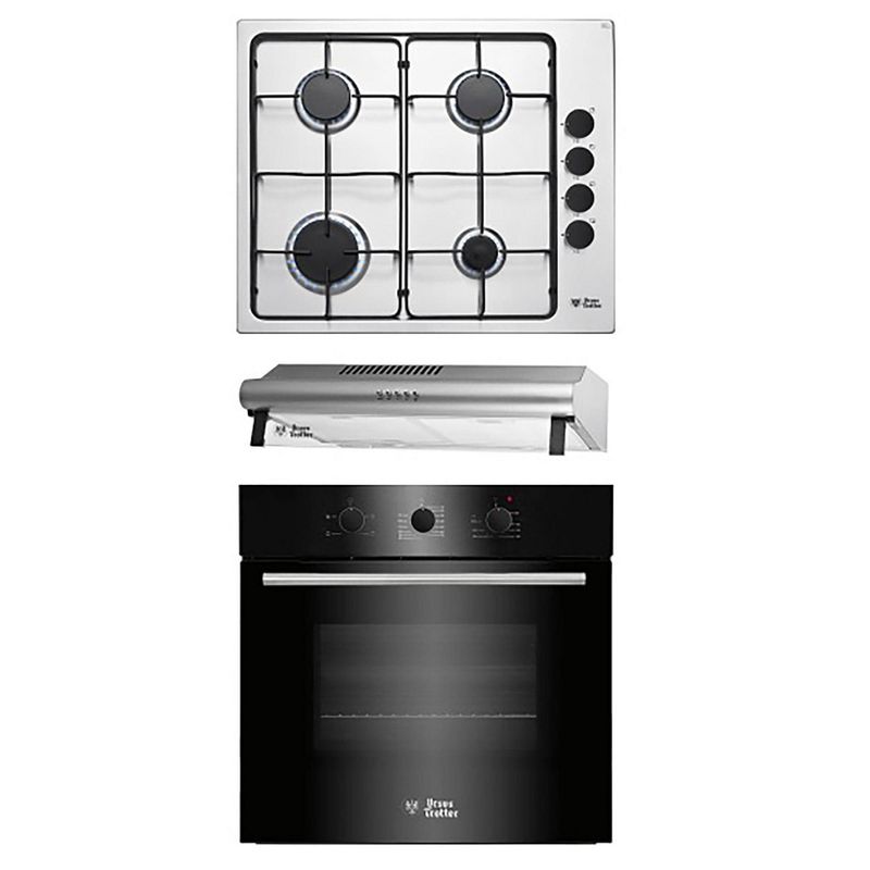 URSUS TROTTER - Kit Empotrado Horno 1MEPC4 Night DL/Encimera UTG4/Campana  GNVF60 Inox