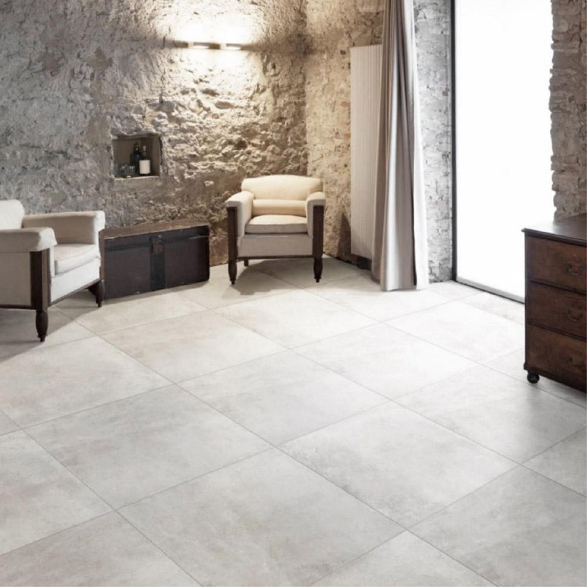 STRETTO - Gres Porcelánico 60x60 cm LITHO Grey 1.44 m2