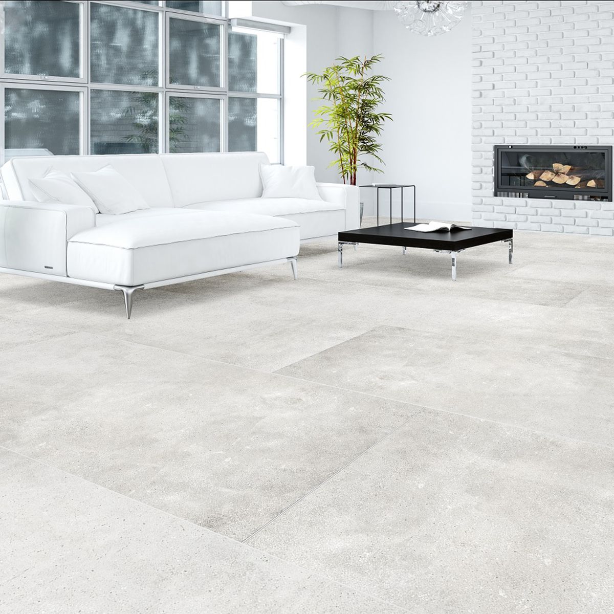 STRETTO - Gres Porcelánico 60x60 cm CENTRAL White 1.44 m2