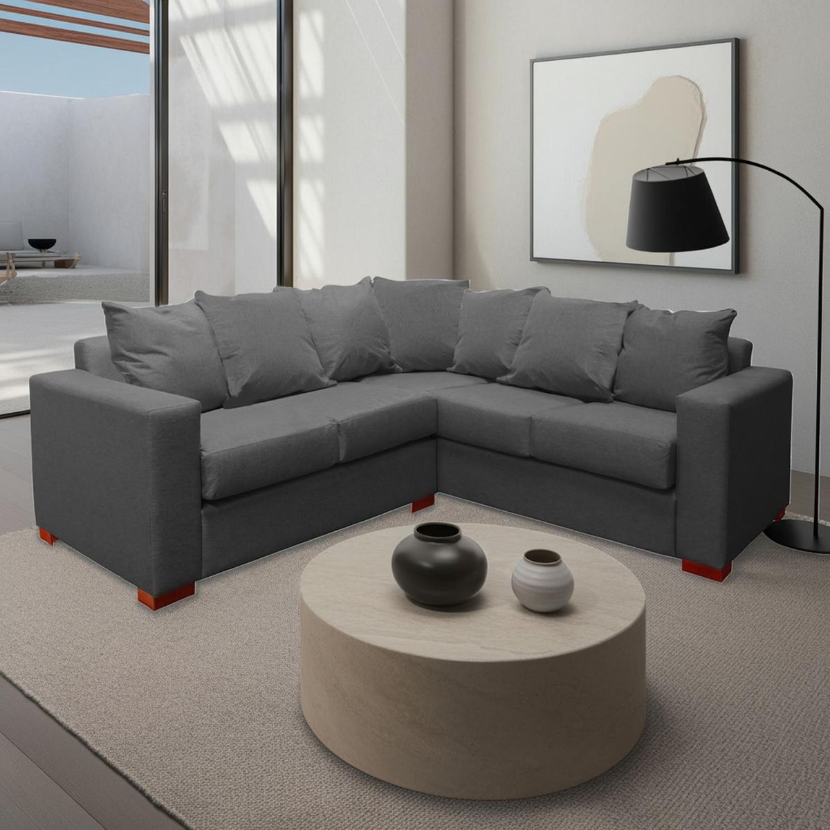 DKORA - Sofá Seccional 4 Cuerpos Blake 187x68x76 cm