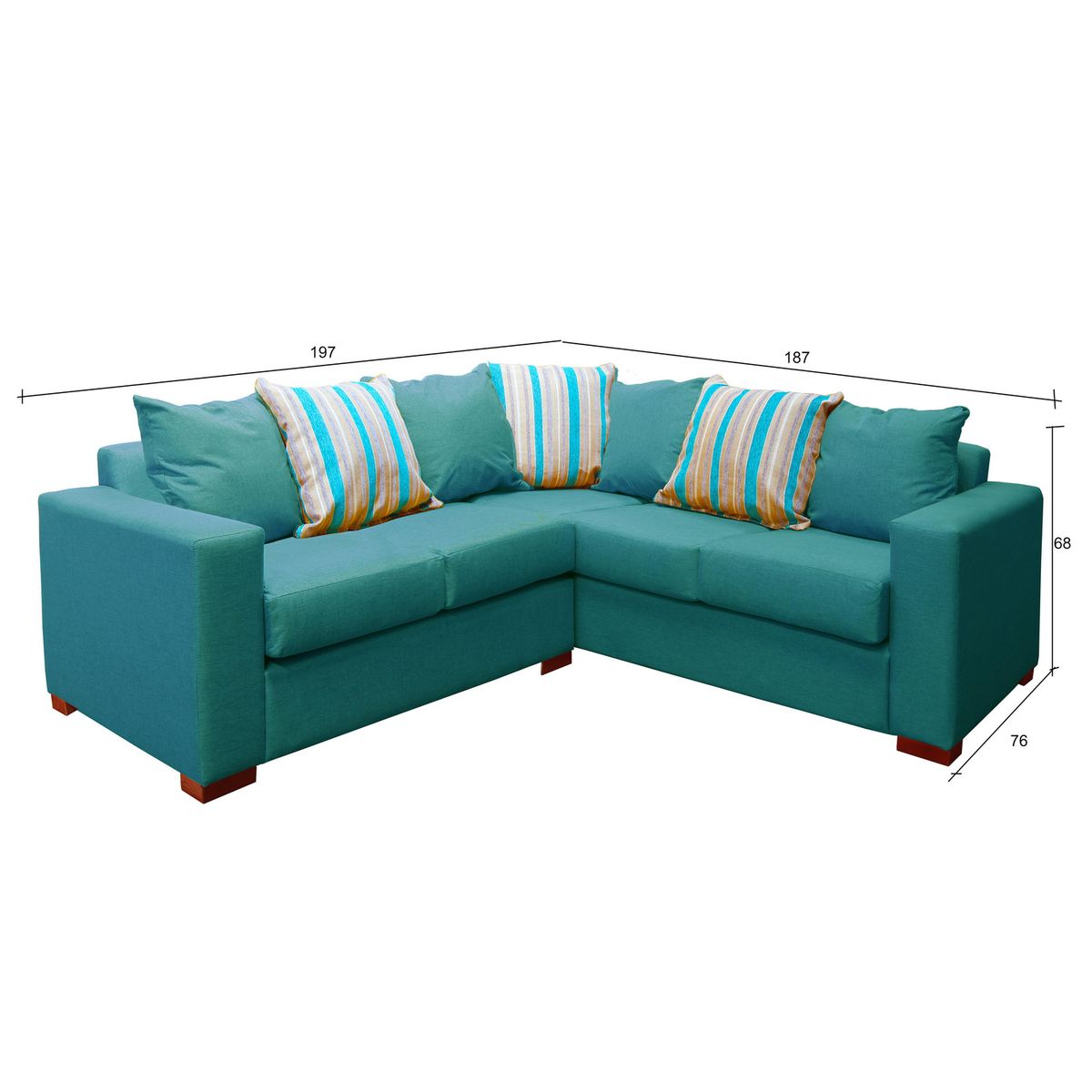 DKORA - Sofá Seccional 4 Cuerpos Blake 187x68x76 cm